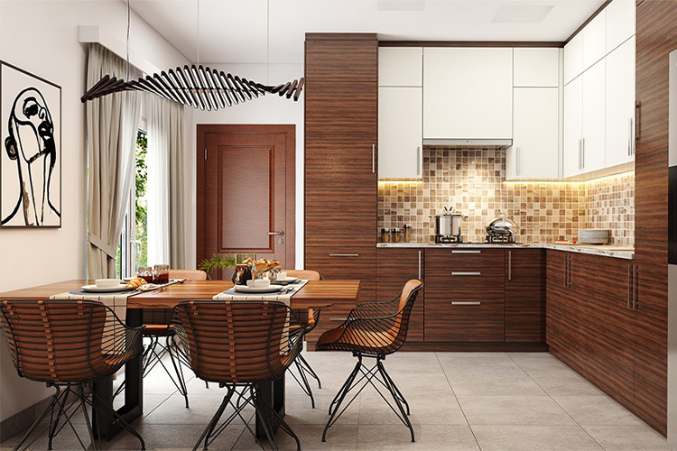 5 unique open plan kitchen designs with dining room for compact apartments